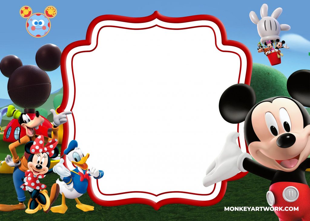 Editable Micky Mouse Clubhouse Birthday Invitation Printable Digital Download