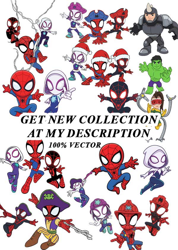 Ghost-Spider SVG, Spidey His Amazing Friends SVG, Spidey and His Amazing Friends Characters SVG, EPS, PNG Digital Download - Image 2