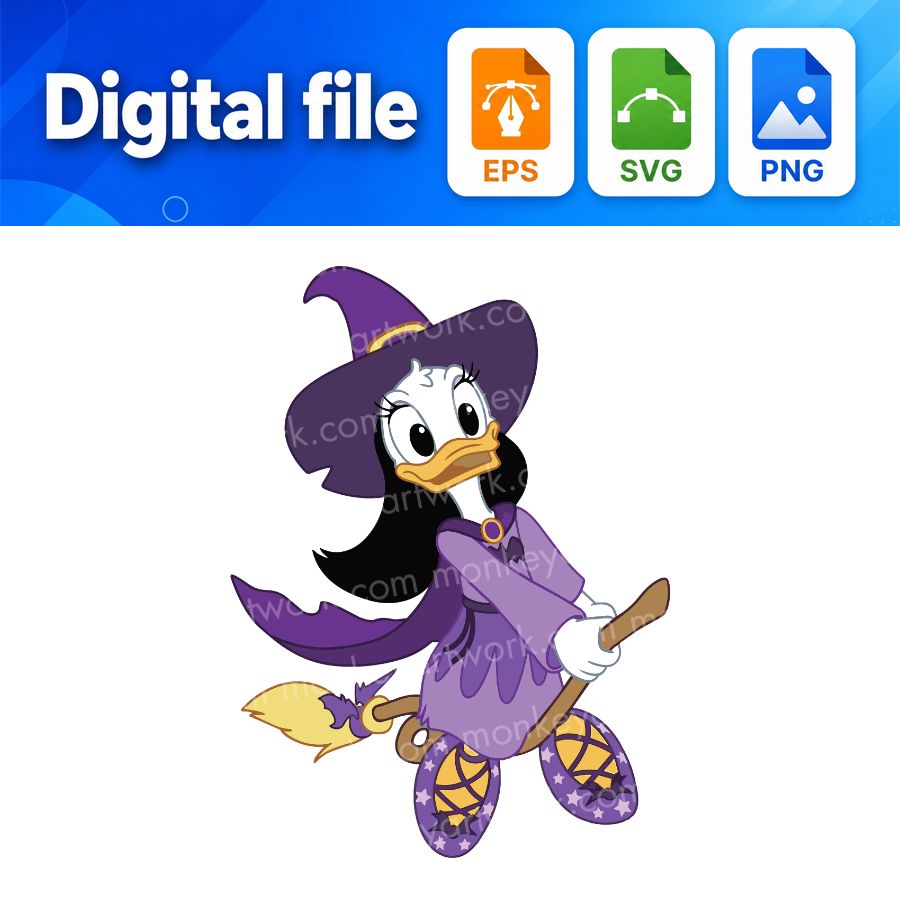Donald Duck Halloween SVG, EPS, PNG Digital Download