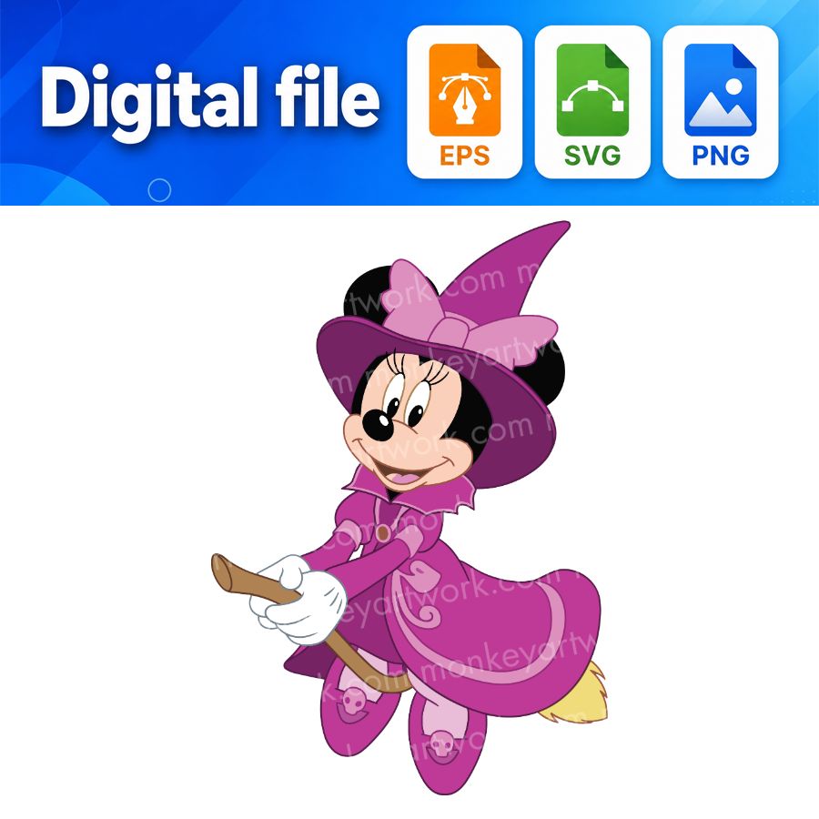 Mickey Minnie Halloween SVG, EPS, PNG Digital Download