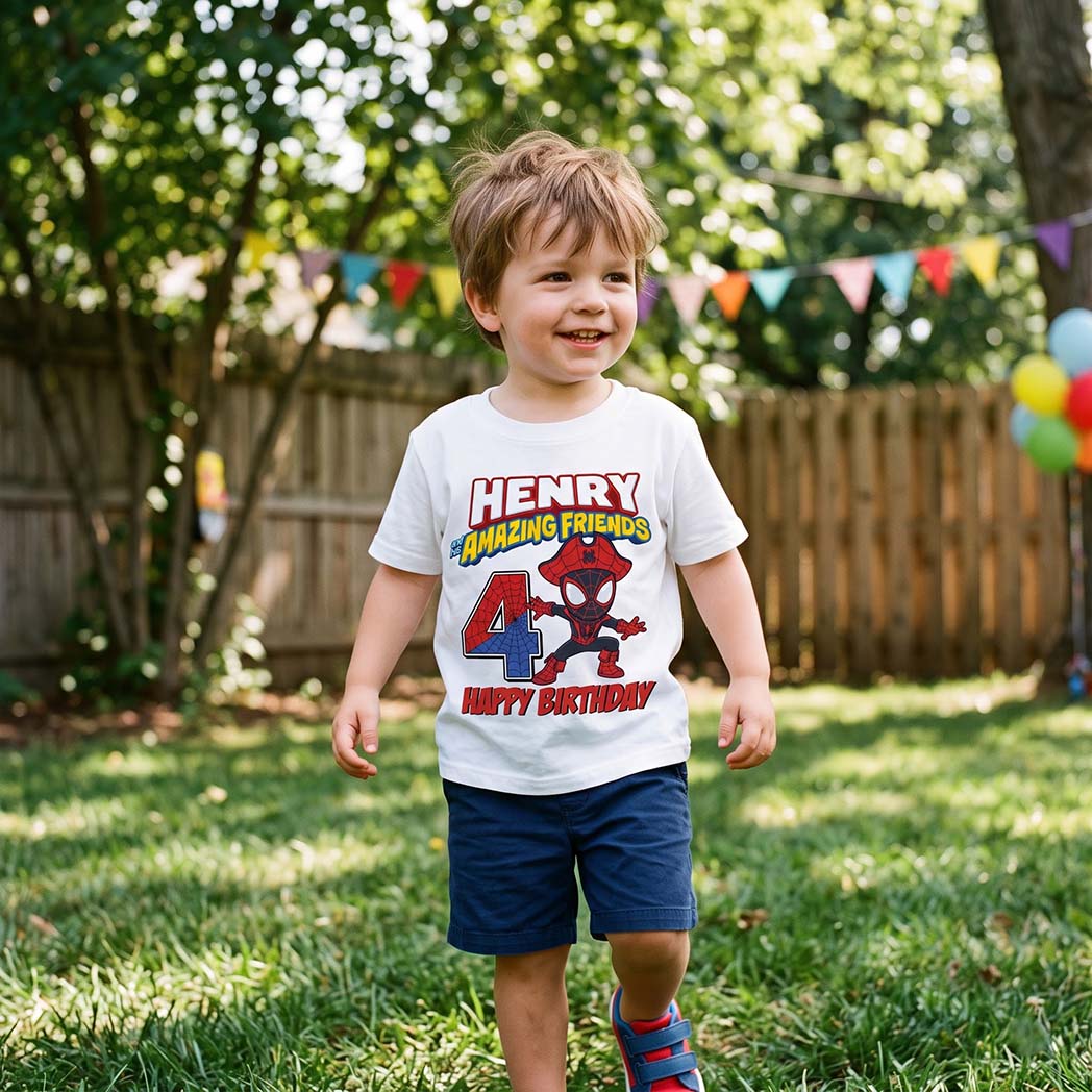 Personalized with any name Miles Morales Spider-Man Pirate, Birthday Shirt Miles Morales Pirate - Image 2