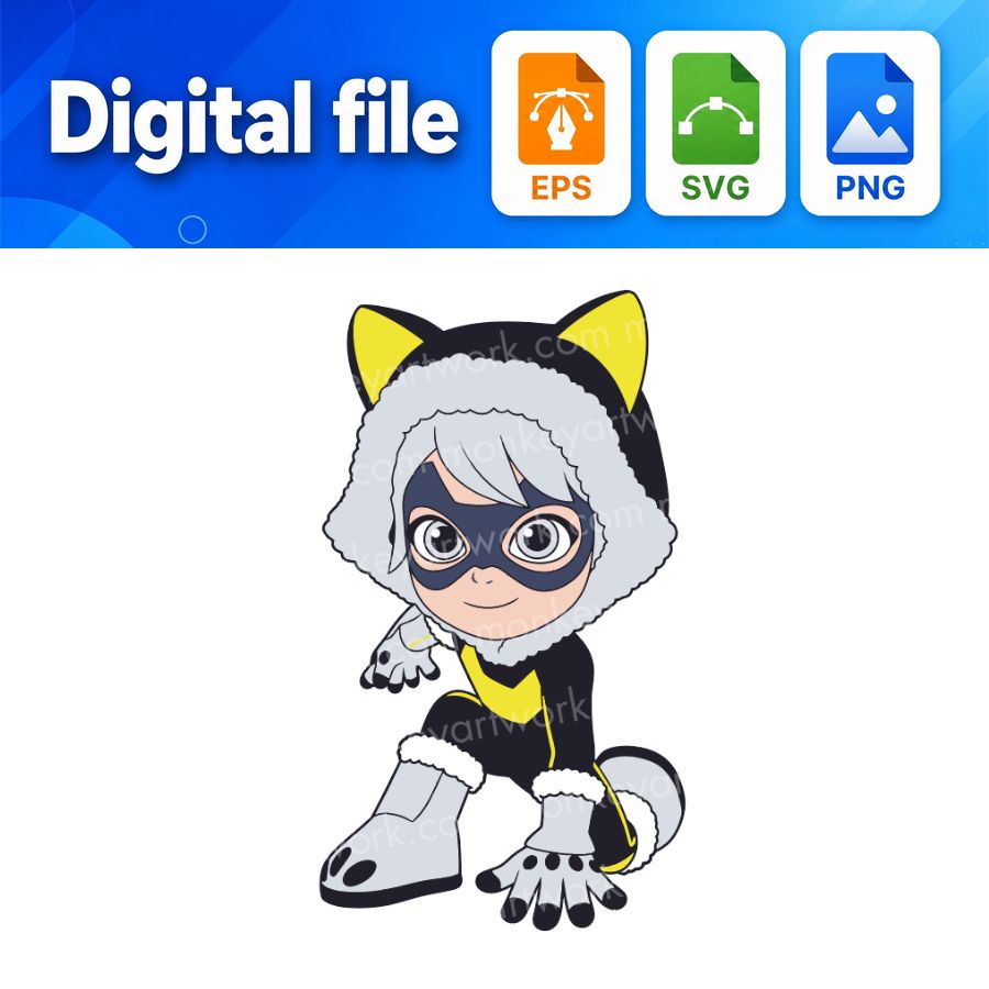 Black Cat Spidey and His Amazing Friends SVG/ EPS/ PNG Digital download