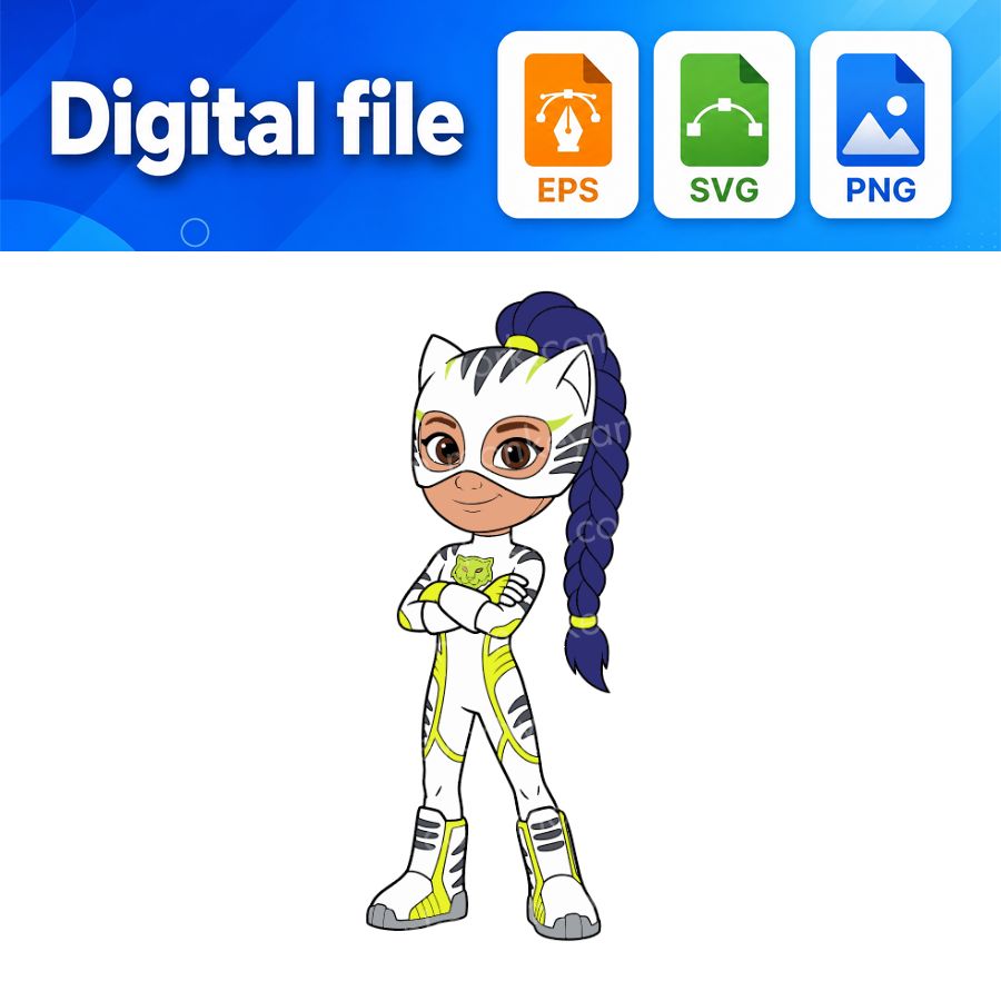 White Tiger Spidey and His Amazing Friends SVG/ EPS/ PNG Digital download