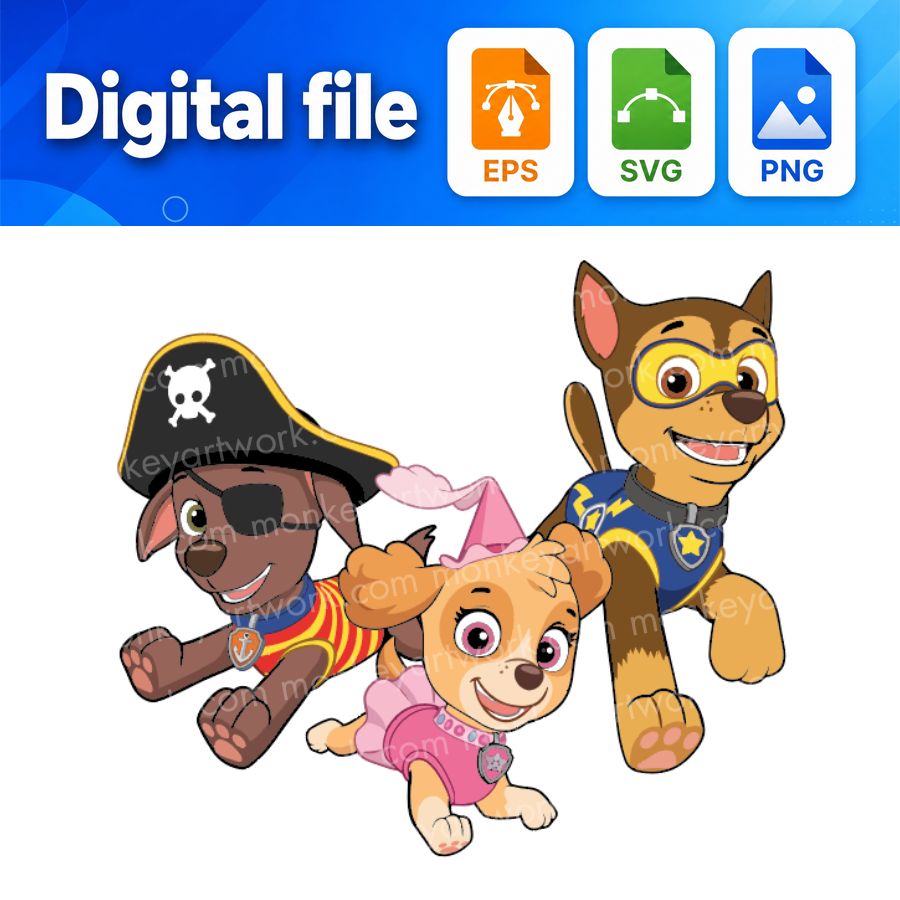 Paw Patrol Halloween SVG/ EPS/ PNG Circle Cut Digital download