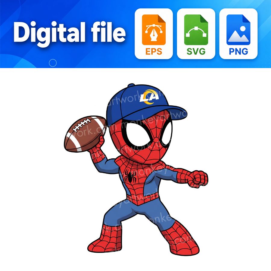 Spidey American Football Los Angeles Team PNG/SVG/EPS Digital Download