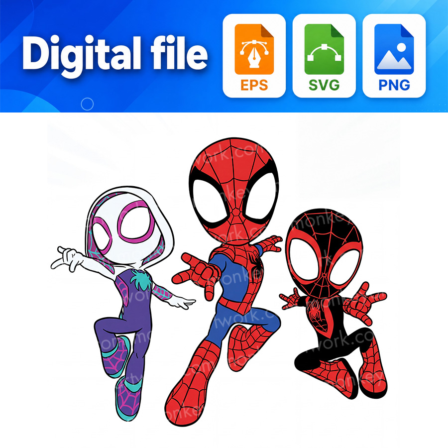 Spidey and his Amazing Friends SVG, EPS, PNG Digital Download