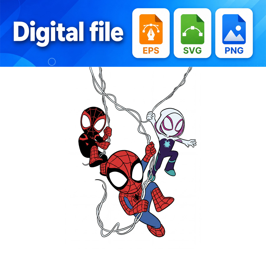 Spidey and his Amazing Friends SVG, EPS, PNG Digital Download